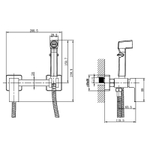 Гигиенический душ Azario Seyne со смесителем, керамический картридж, шланг 150 см, сатин (AZ-KFX05BN)