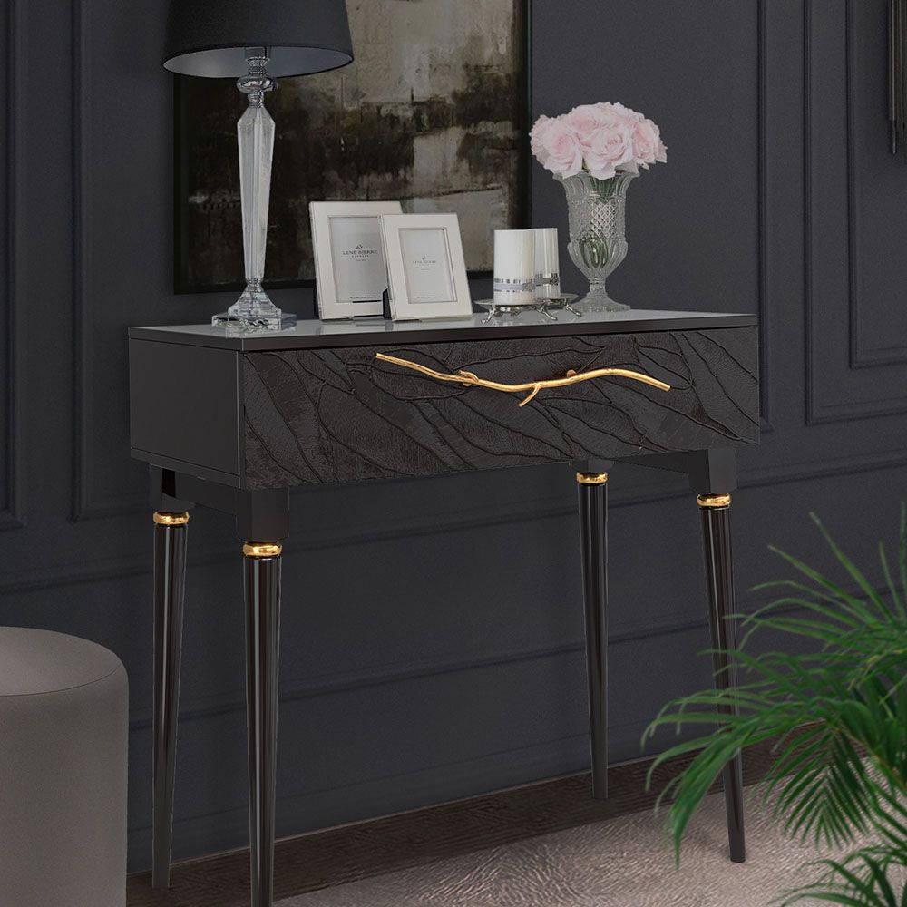 Консоль Арт Колор leaves Классик Голд Терпкий коричневый