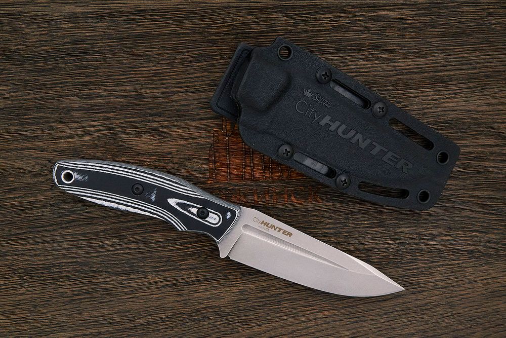 Нож туристический Kizlyar Supreme Cityhunter, клинок 105мм, сталь AUS-8, рукоять G10