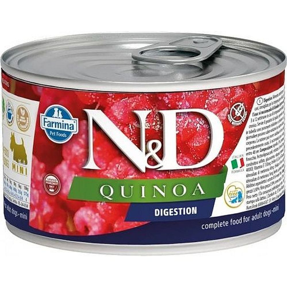 ND Dog QUINOA Degestion  MINI / Помощь пищеварению для собак мелких пород 140г