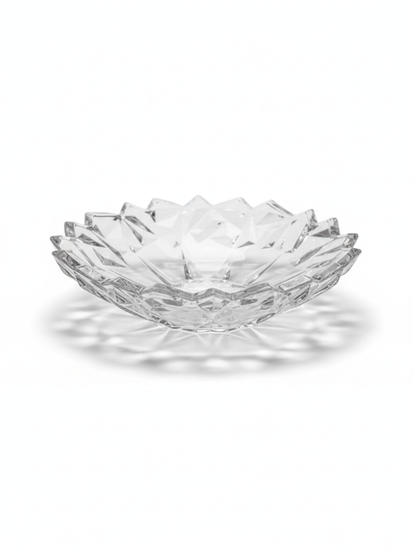 Фруктовница 32х8 см. хрустальное стекло с рельефным узором