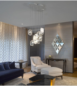 Pendant design lamp Crystal Rock by Lasvit (Blue)