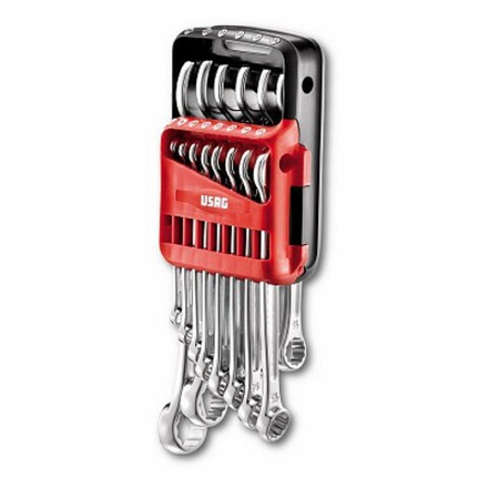 285 DE/S14 Набор из 14-и комбинированных рожково-накидных ключей 6-24 мм, с держателем, USAG (Италия)