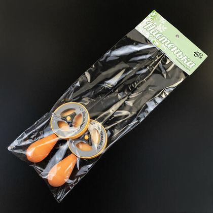 Удочка зимняя "Настенька", капелька (Р-оранжевый, К-серый, О-оранжевый), 2шт/уп