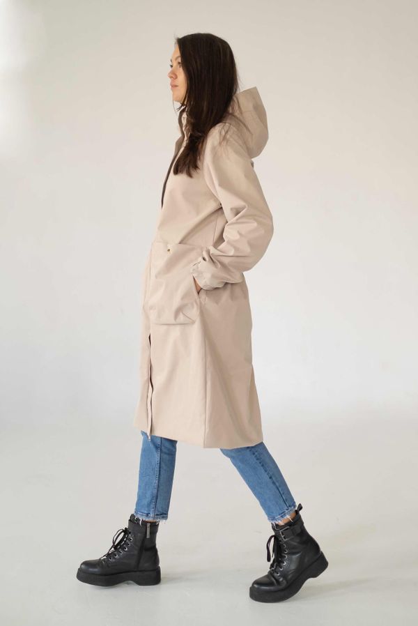 Плащ женский бежевый - фото 7