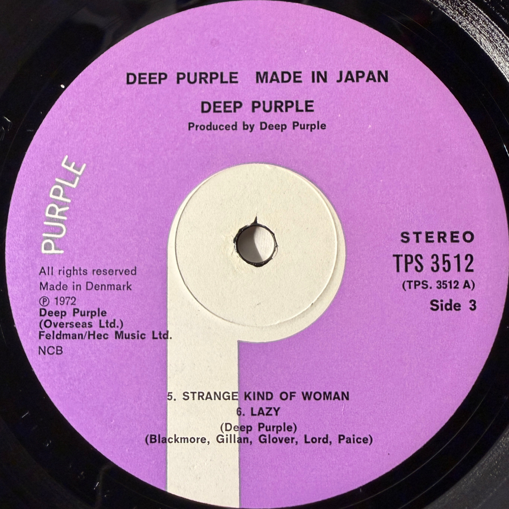 Deep Purple ‎– Made In Japan 2LP (Дания 1972г.)