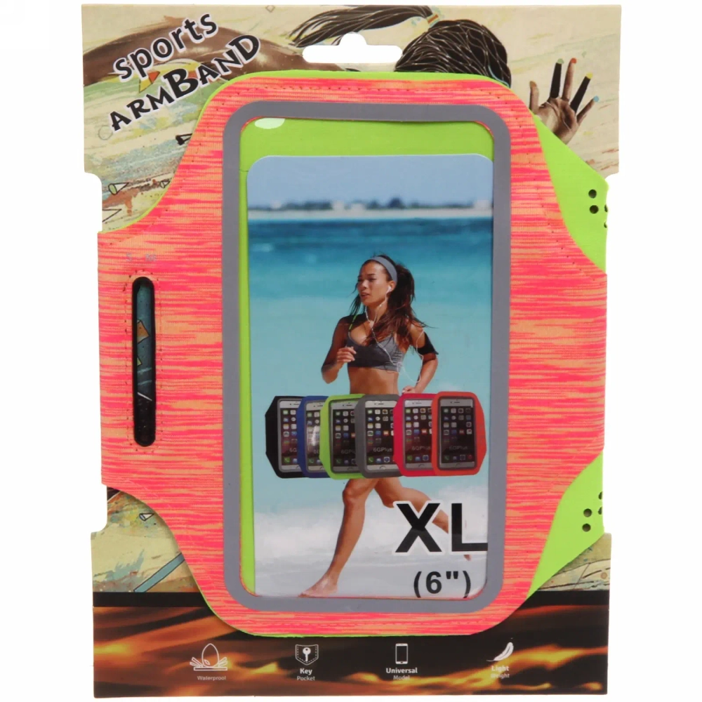 Чехол спортивный для телефона на руку «Victory» (для телефона 6»), микс