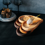 Набор деревянных менажниц из кедра 220х200мм*3ед. с гравировкой "Тепло внутри -сказочно снаружи". MGN3