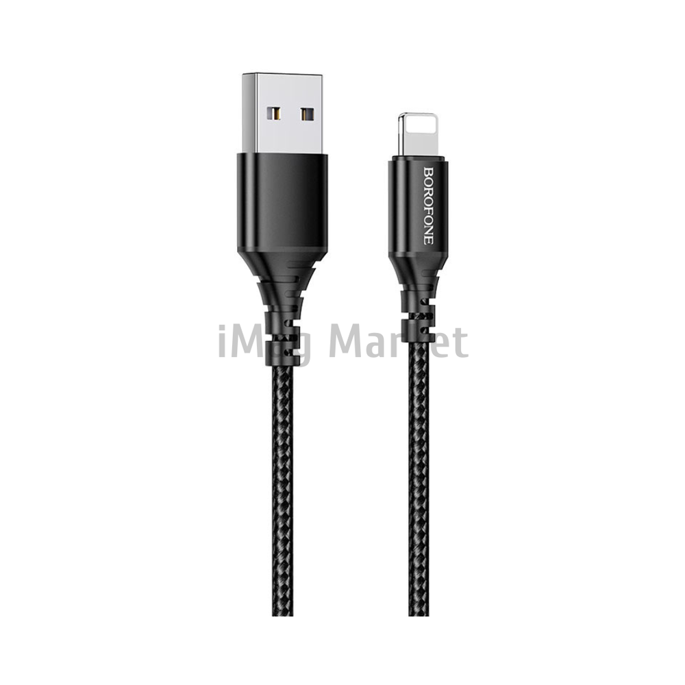 Зарядный кабель Borofone BX54, USB-A - Lightning, 2.4A, 12W, 1 м, черный