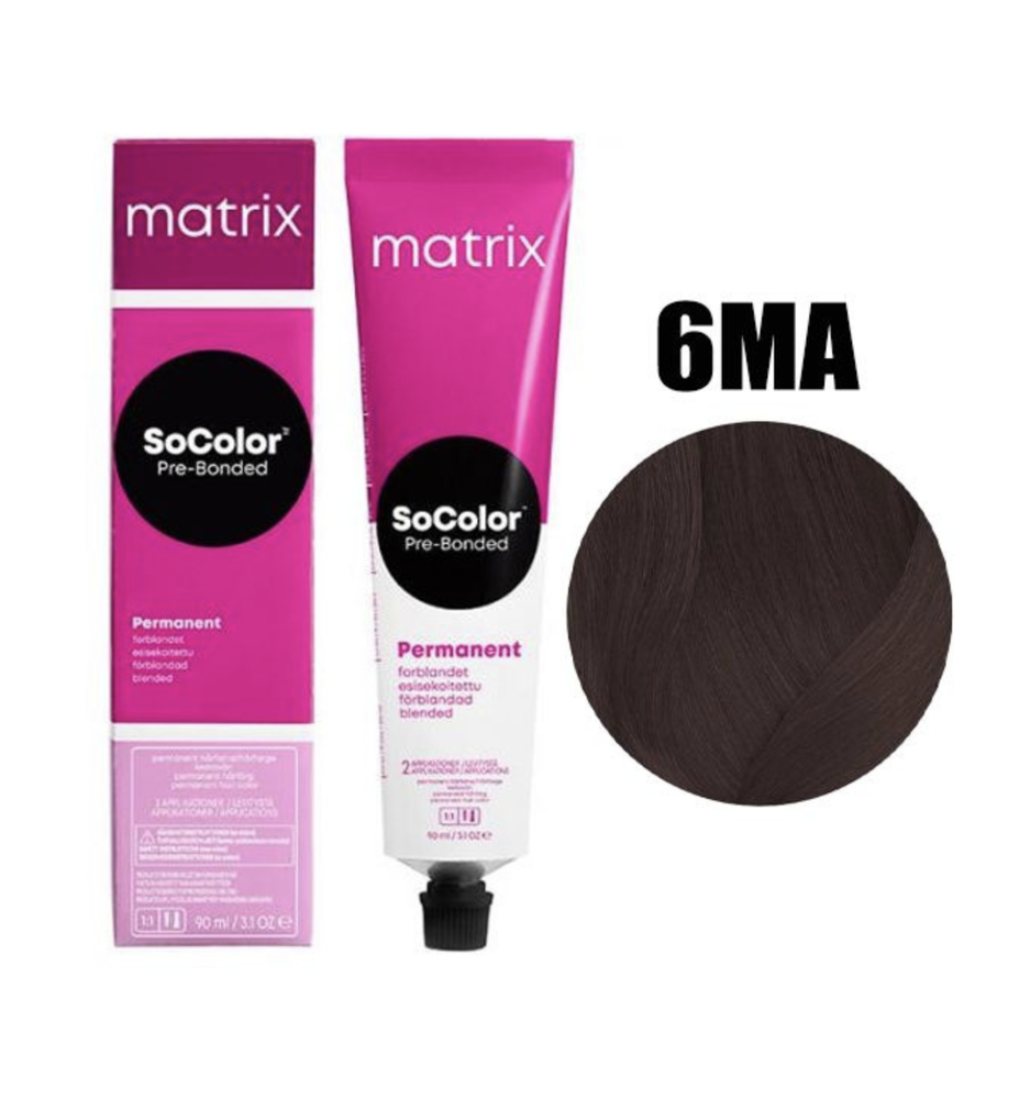 MATRIX SoColor Pre-bonded Permanent 6MA, 90 мл