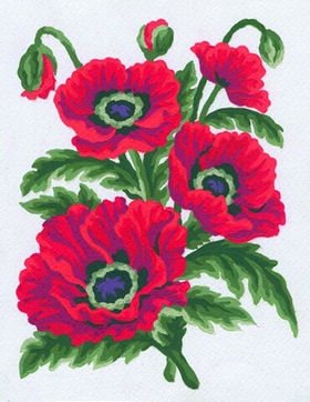 "Маки"-3149 канва с рисунком