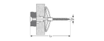 Дюбель полипропиленовый, тип ″Бабочка″, для пустотелых конструкций, с оцинкованным саморезом, 10 х 50 мм, 4 шт, ЗУБР
