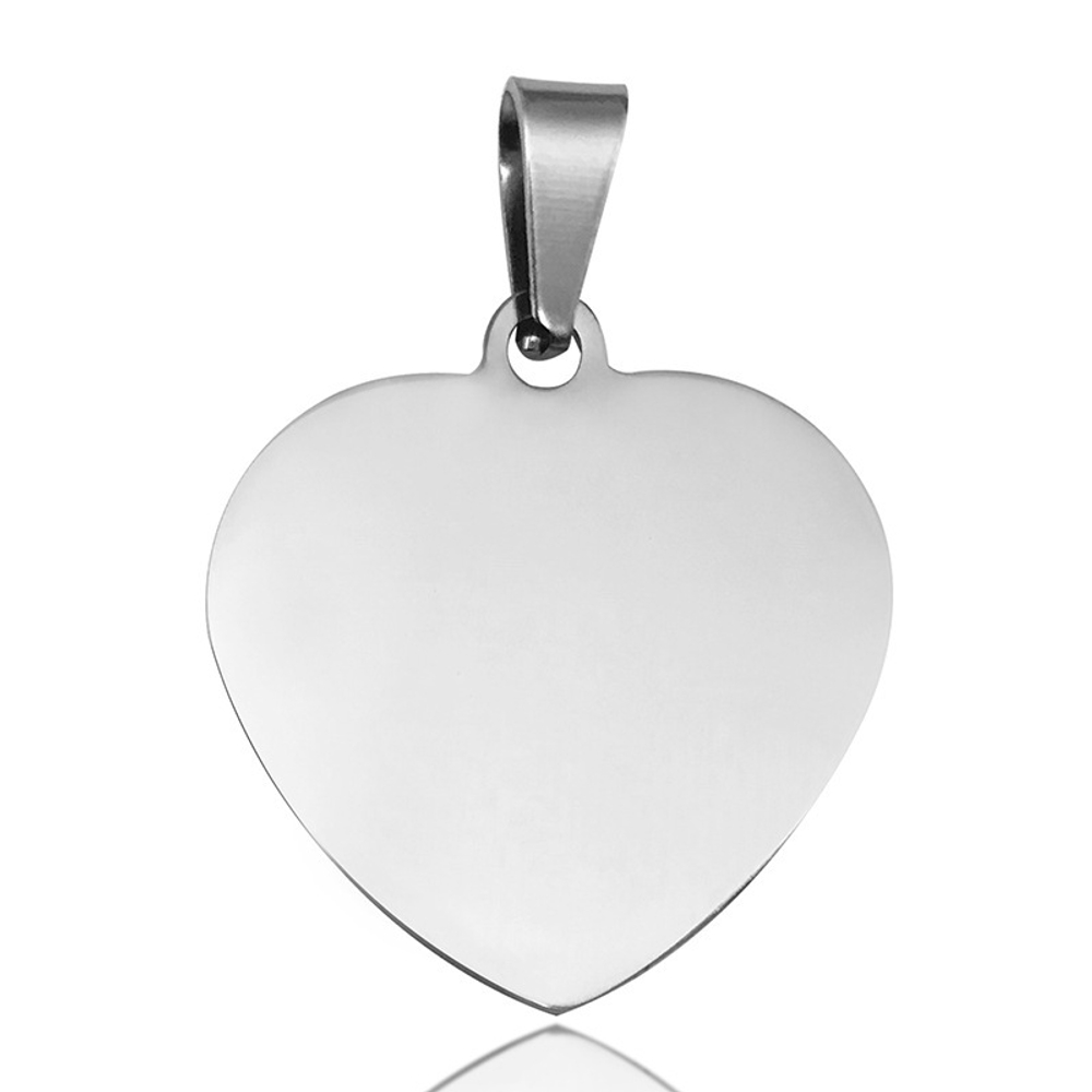 Адресник Сердце Silver с индивидуальной гравировкой