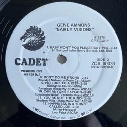 Винтажная виниловая пластинка LP Gene Ammons Early Visions (США 1976) (Промо)