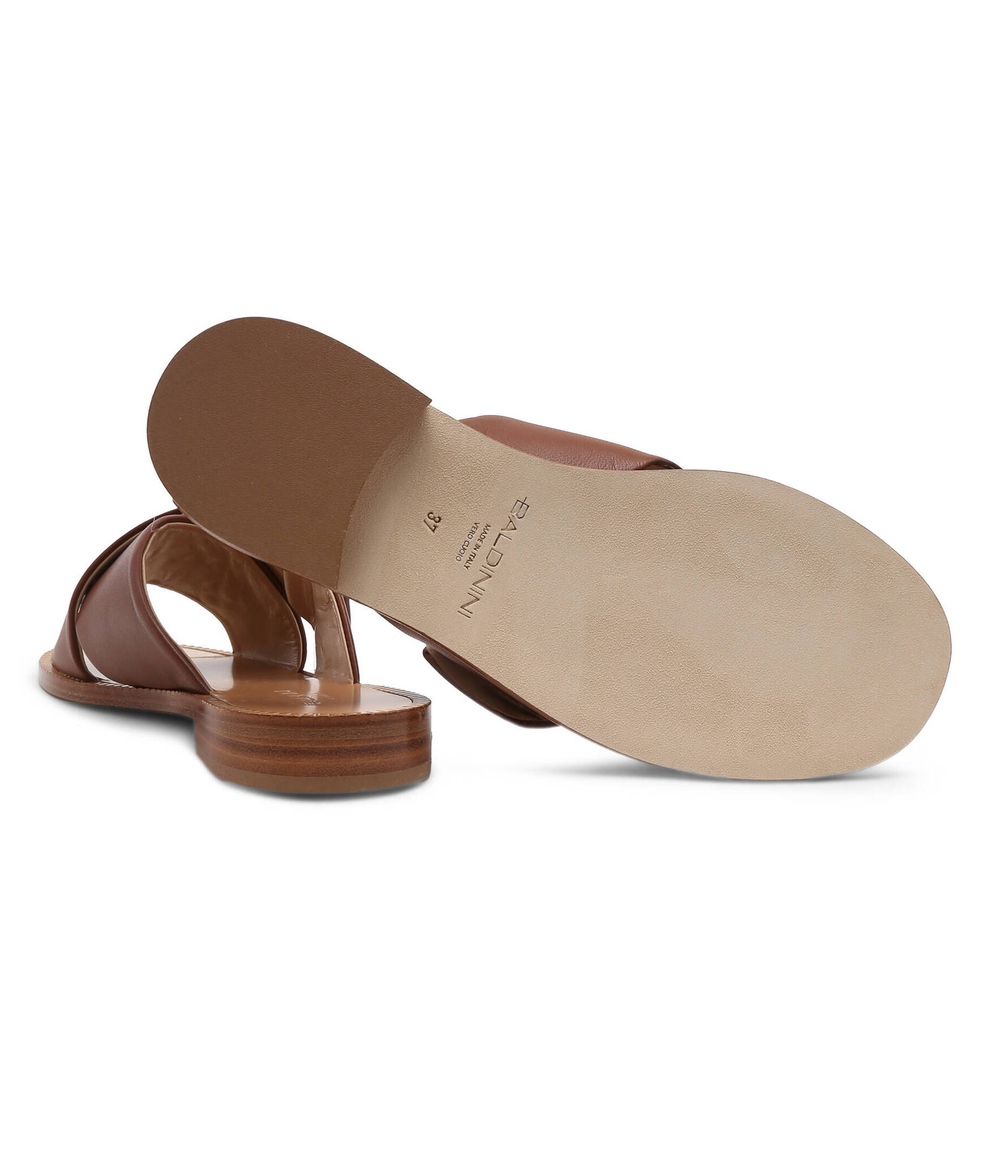 Кожаные шлепанцы Baldinini - коричневый(D4E524P1NAPP)