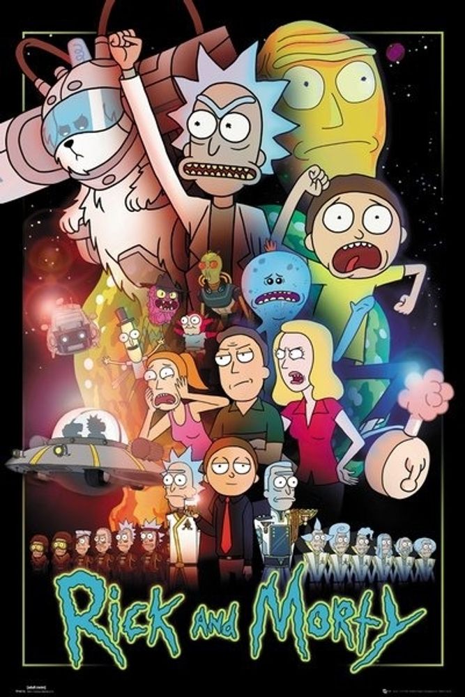 Лицензионный постер Рик и Морти - &quot;Rick and Morty (Space)&quot; - №113