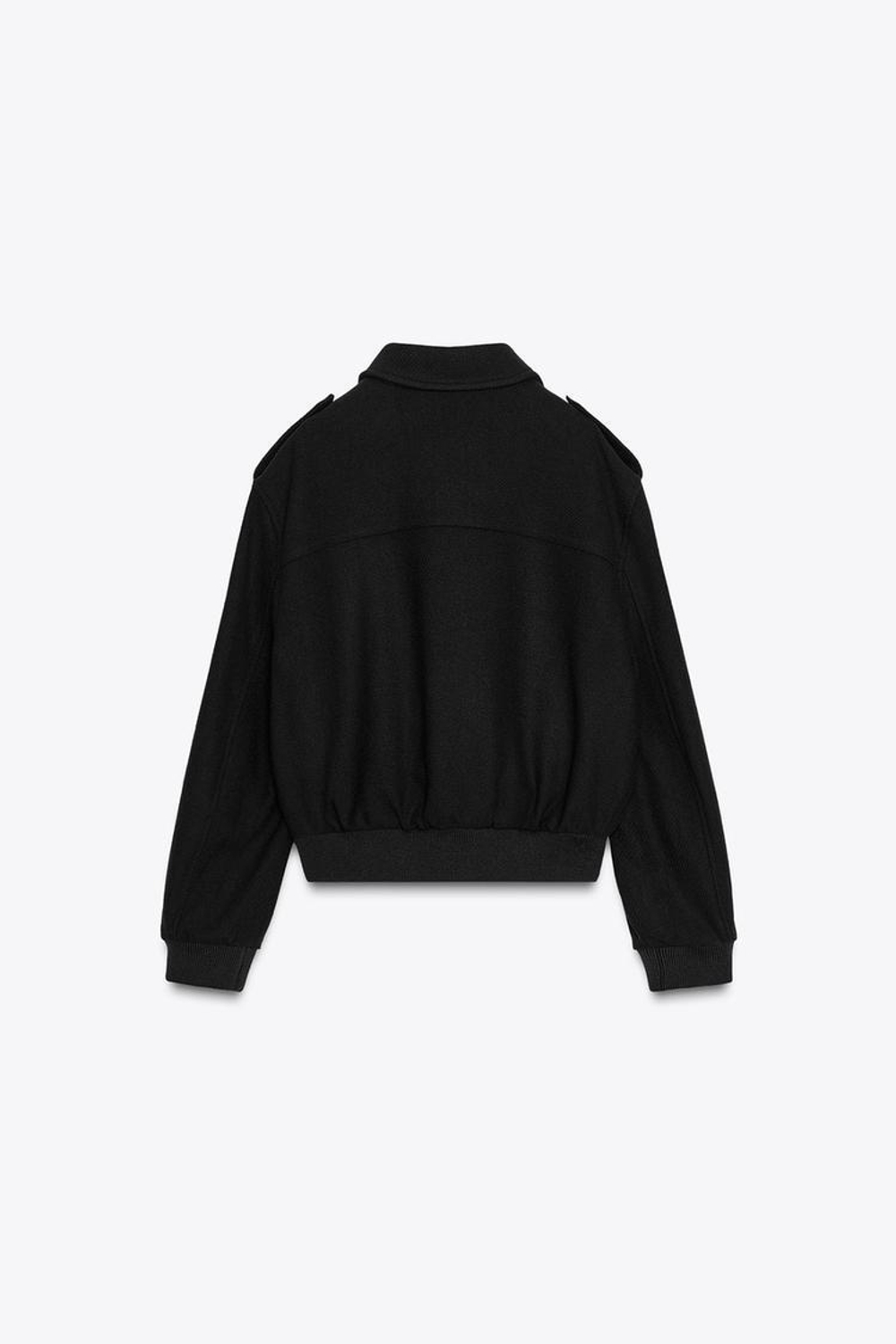 ZARA КУРТКА С ШЕРСТЬЮ — ZW COLLECTION, МОРСКОЙ СИНИЙ