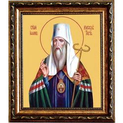 Иоанн Тобольский Святитель митрополит. Икона на холсте.