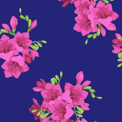 Красивые цветы фрезии. Весенний рисунок