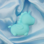 Голубой вибромассажер Unihorn Mount’n Peak с подвижным язычком (Цвет: голубой)