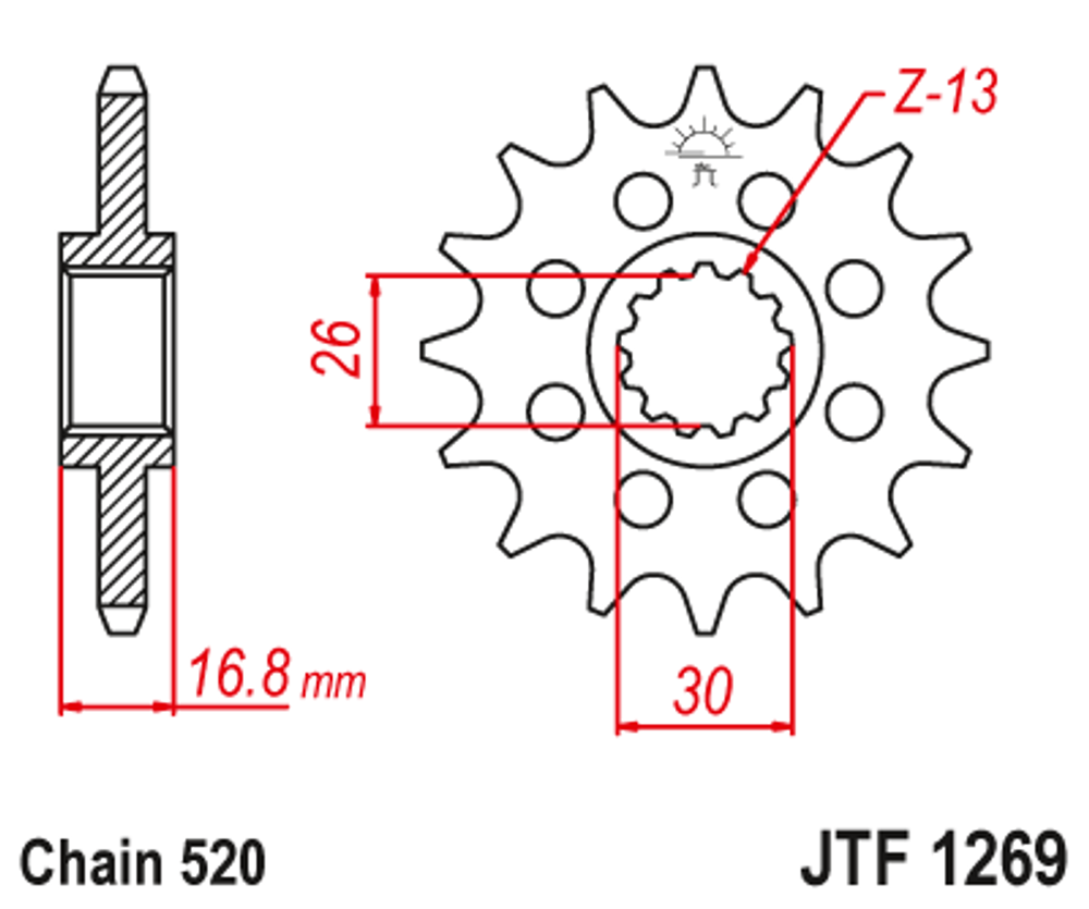 Звезда ведущая JTF1269.16 JT