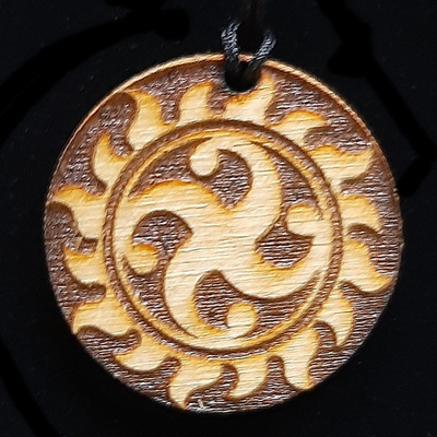 Славянский деревянный оберег символ Рода.