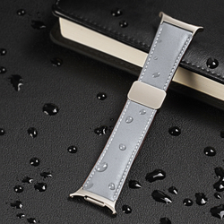 Ремешок из натуральной кожи серого цвета от Dux Ducis для смарт часов Samsung Watch Ultra 47MM, серия YA Series