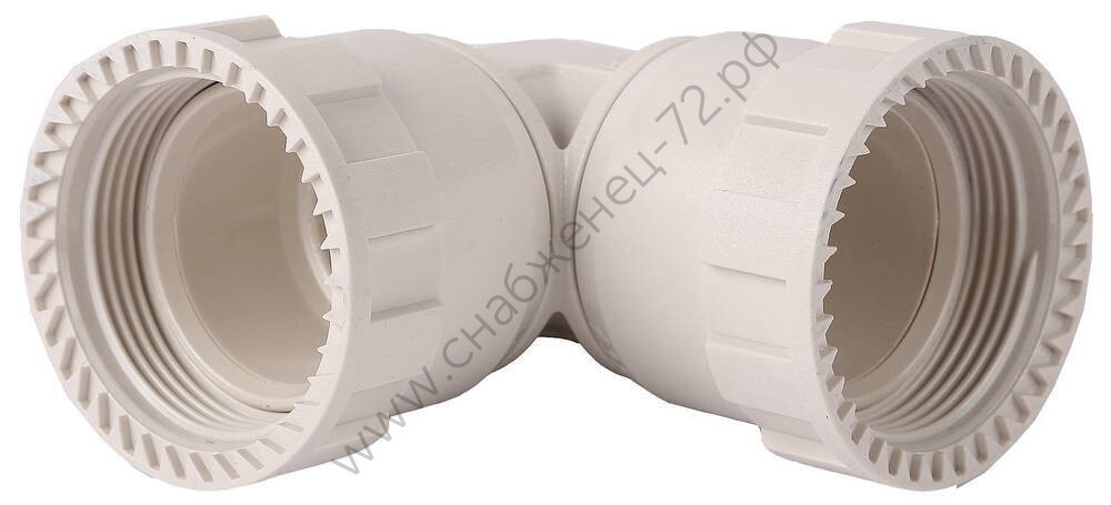 ЗУБР ШиреФит, накидная гайка - накидная гайка 90°, 32 мм, Угловой соединитель (51497-32)