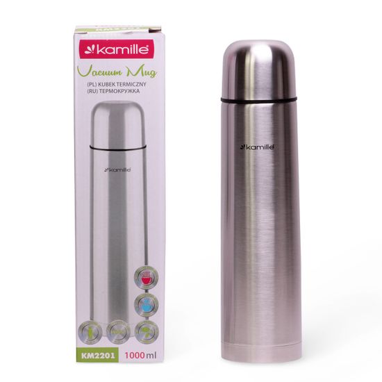 Термос 1000 мл из нержавеющей стали Kamille KM-2201
