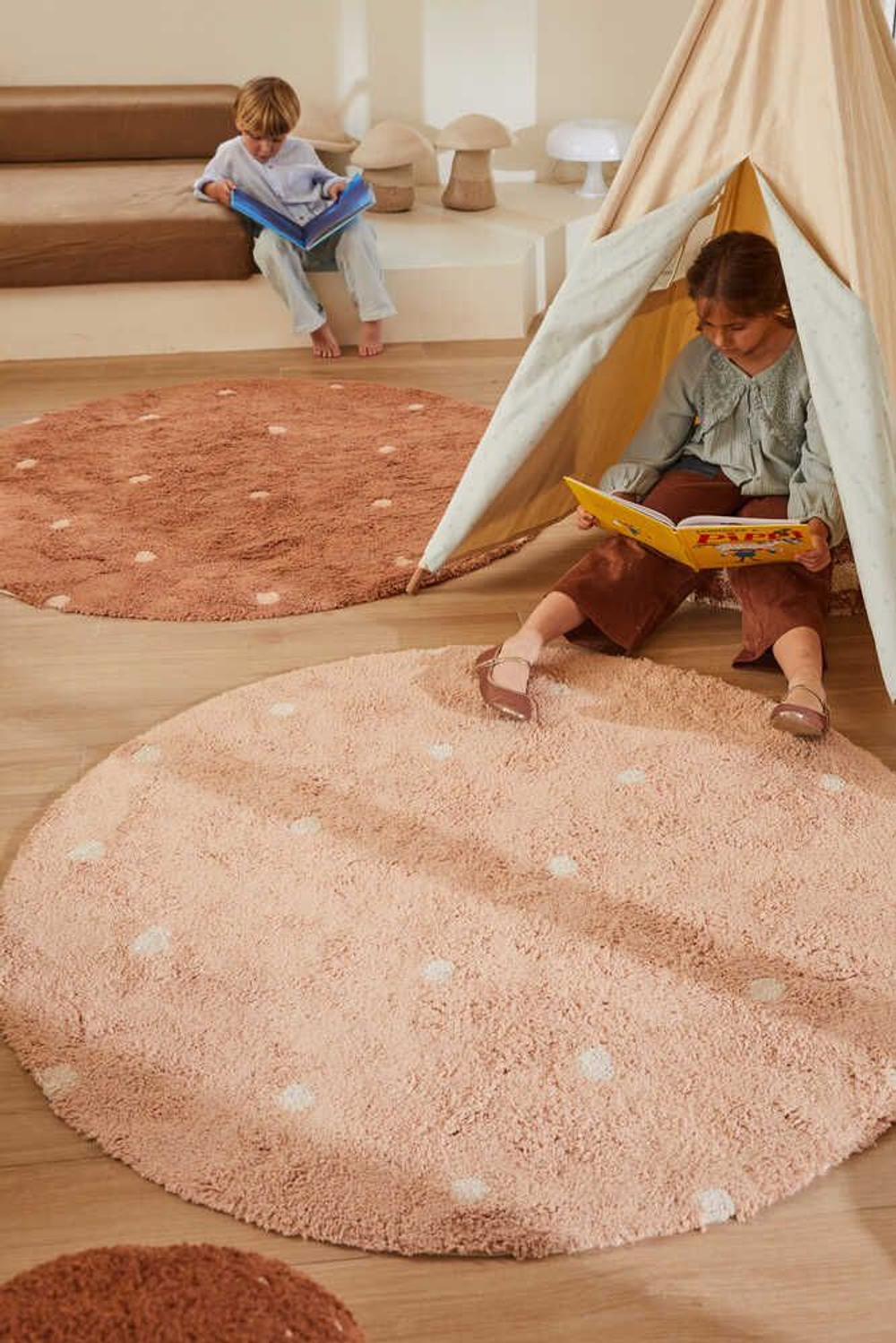 Ковер Lorena Canals Round Dot Rose (140Ø см)