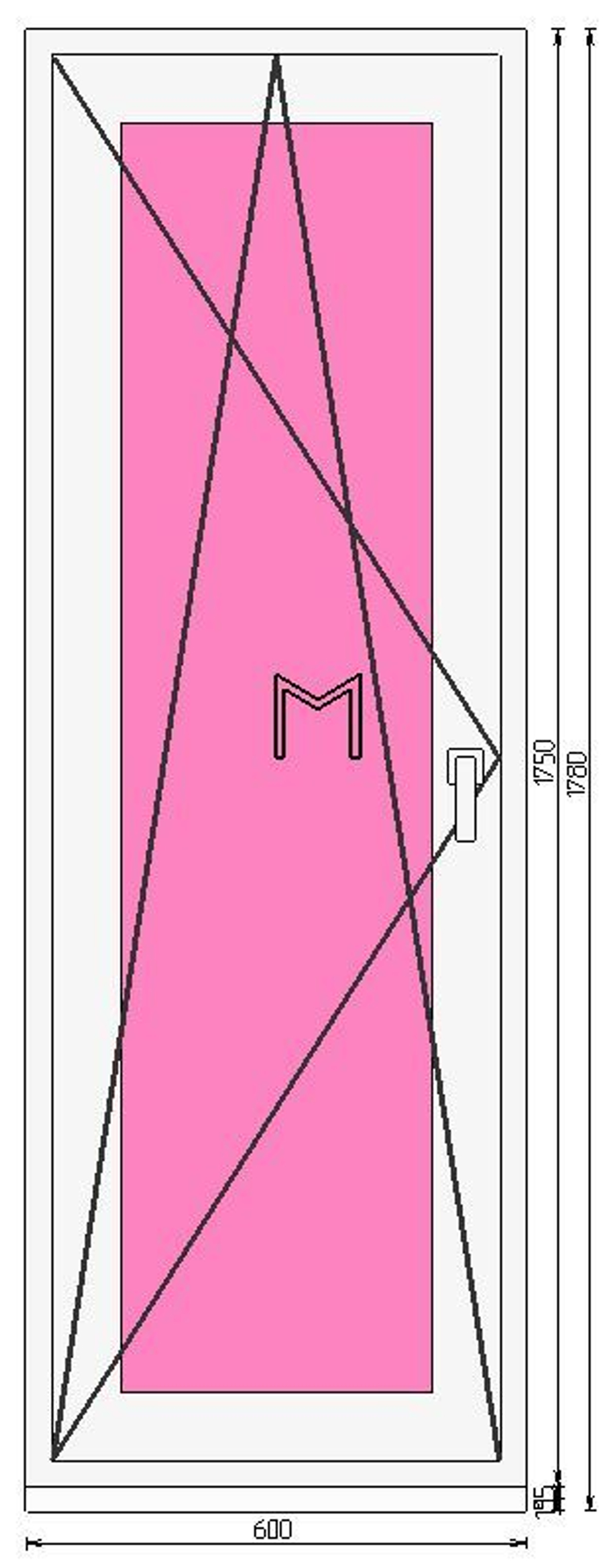 Пластиковое окно 1750 х 600 ТермА Эко + Москитная сетка