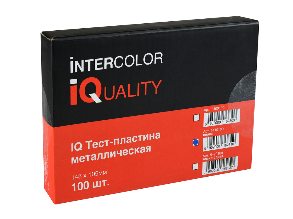 Тест-пластина металлическая IQ 148x105 мм серая (100 шт.)
