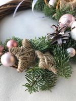 Мастер-класс РОЖДЕСТВЕНСКИЙ ВЕНОК на плетеной основе