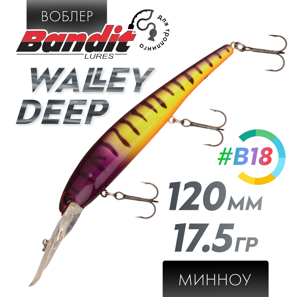 Воблер Bandit Walleye Deep (120мм, 17.5гр)