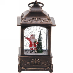 Сувенир с подсветкой Christmas «Фонарь - Снежный Дед Мороз» 7,3х7,3х13 см (работает от 3х батареек ААА)