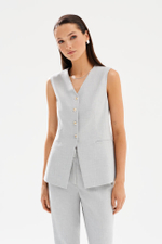 1992 Жилет женский (серый меланж)