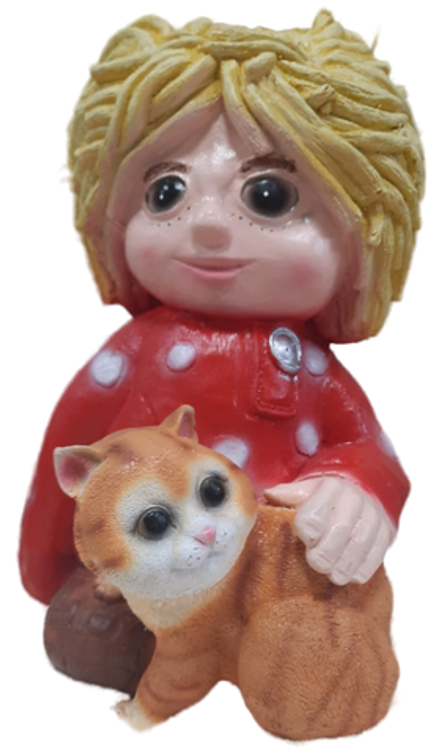 Домовой с котом, цветной