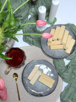 Вафли домашние хрустящие с начинкой с халвой 500гр.