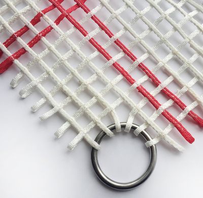 Сетка для батута соревновательная - плетеная прошитая тесьма (4х4мм) - 427х214см