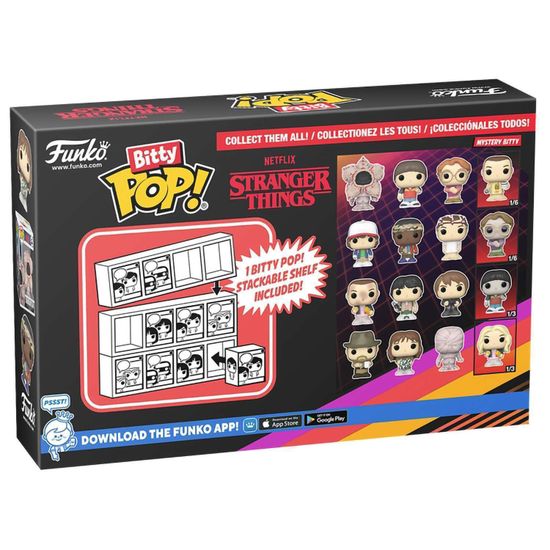 Фигурка Funko Bitty POP! Stranger Things SZN1 Hopper+Joyce+Demogorgon+Mystery (1 of 4) 4PK 83664 / Фигурка Фанко Битти ПОП! по мотивам сериала "Очень странные дела"