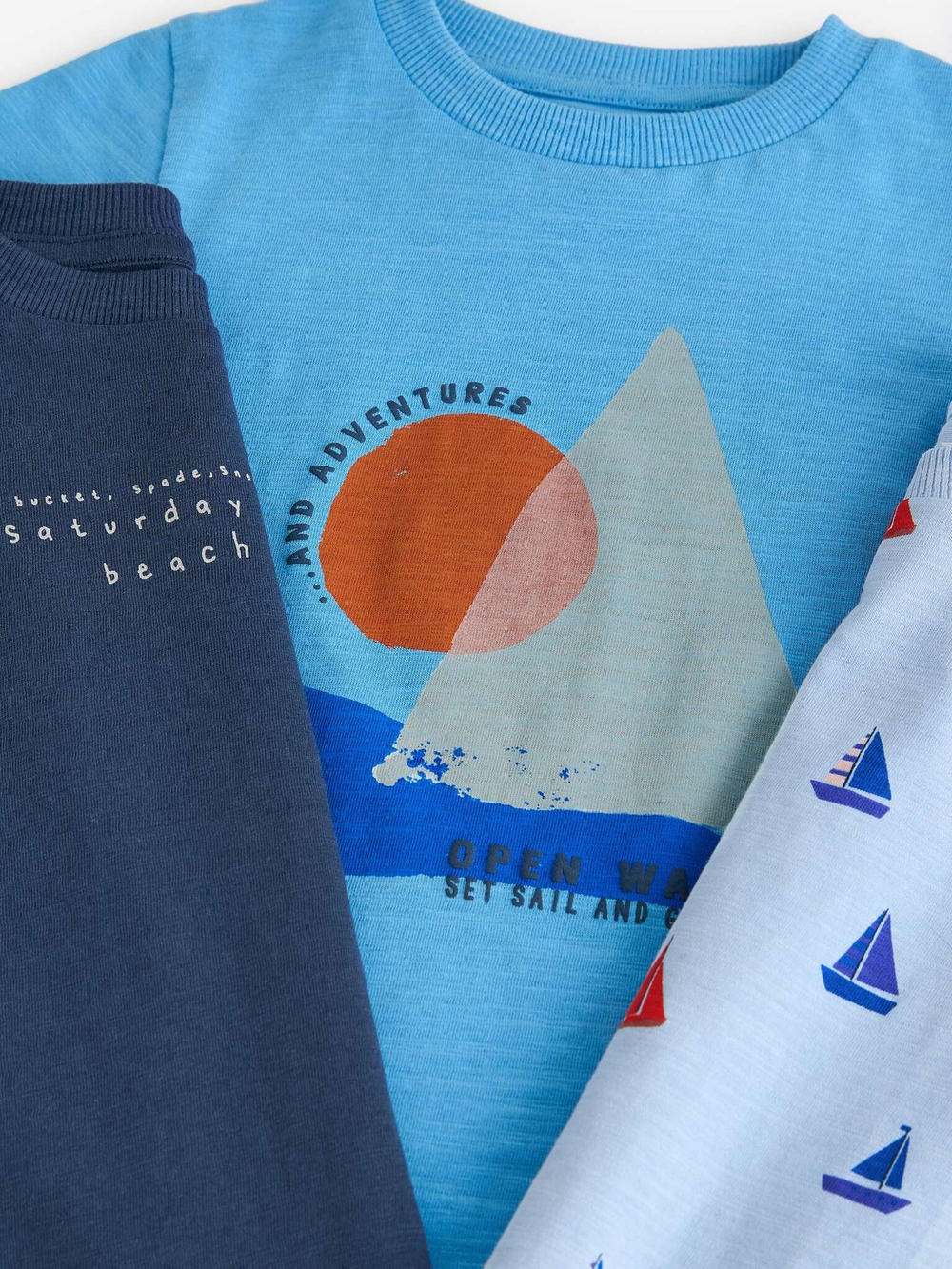 Футболка для мальчика Next E63-178, 3 шт., Синий, Голубой