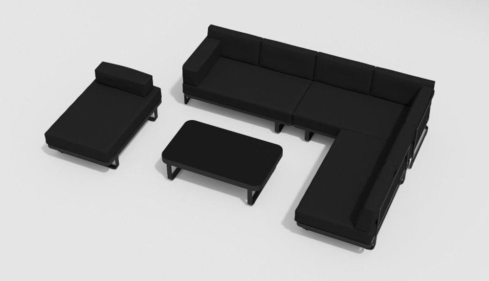 Hacienda, набор антрацит/черный, алюминий