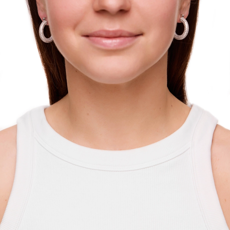 Серьги с Паве – Белые