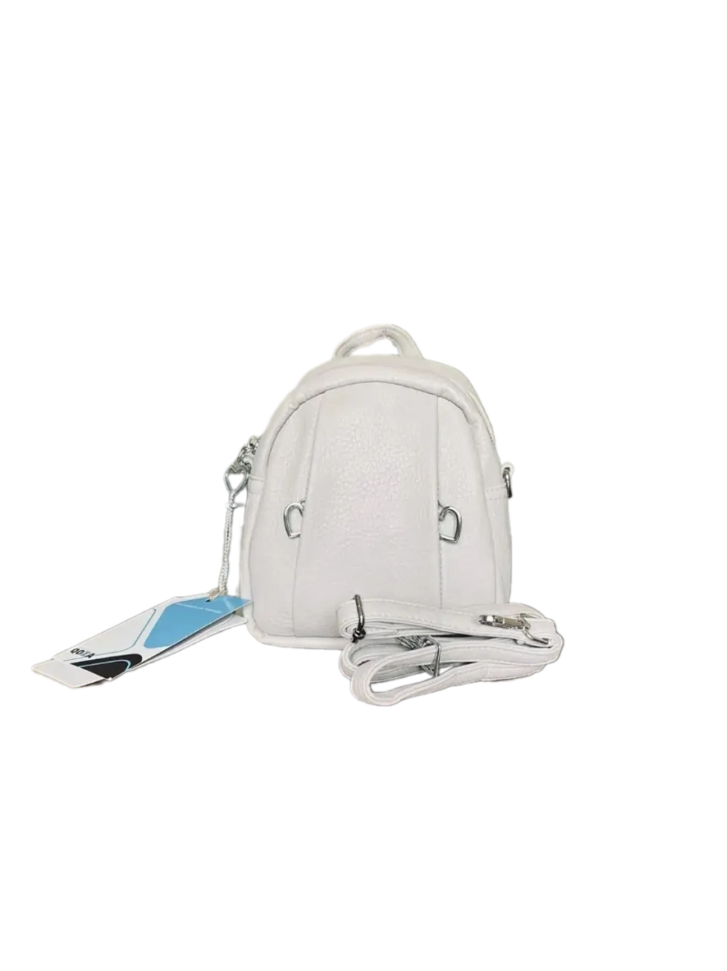 Сумка-рюкзак женская QOZA из экокожи, серая, 1,5 л