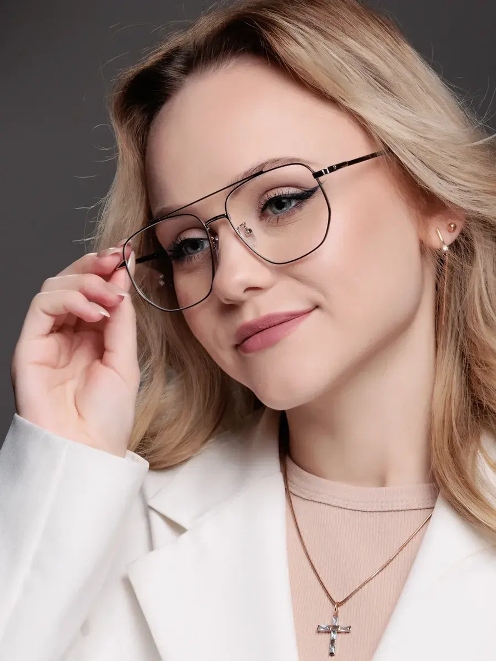 Очки для компьютера имиджевые защитные прозрачные нулевки