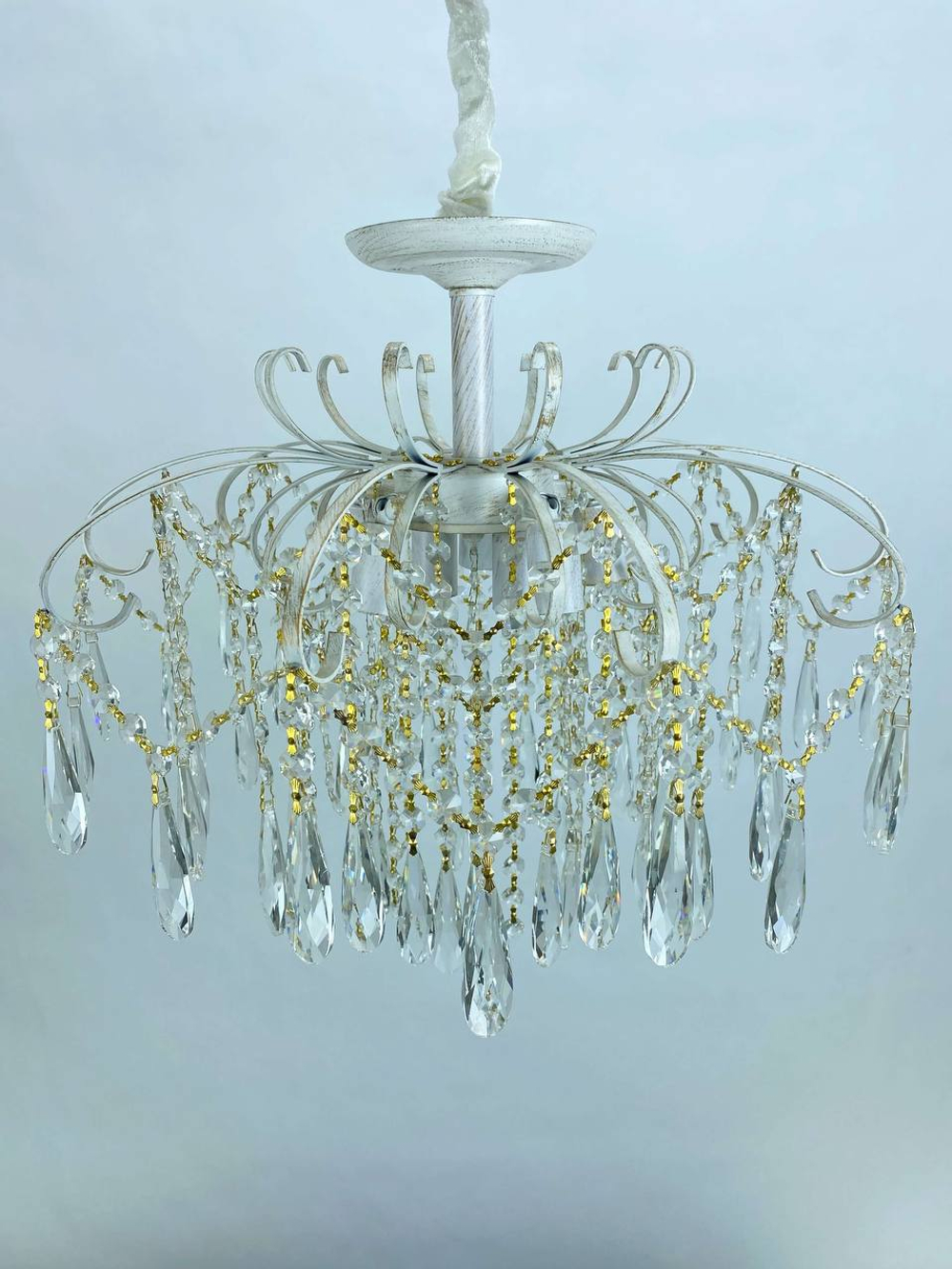 Люстра потолочная Lanbos, 5 ламп Е14, до 300 Вт, до 20 кв м, белая