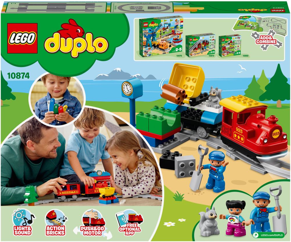 Конструктор LEGO DUPLO Town 10874 Поезд на паровой тяге