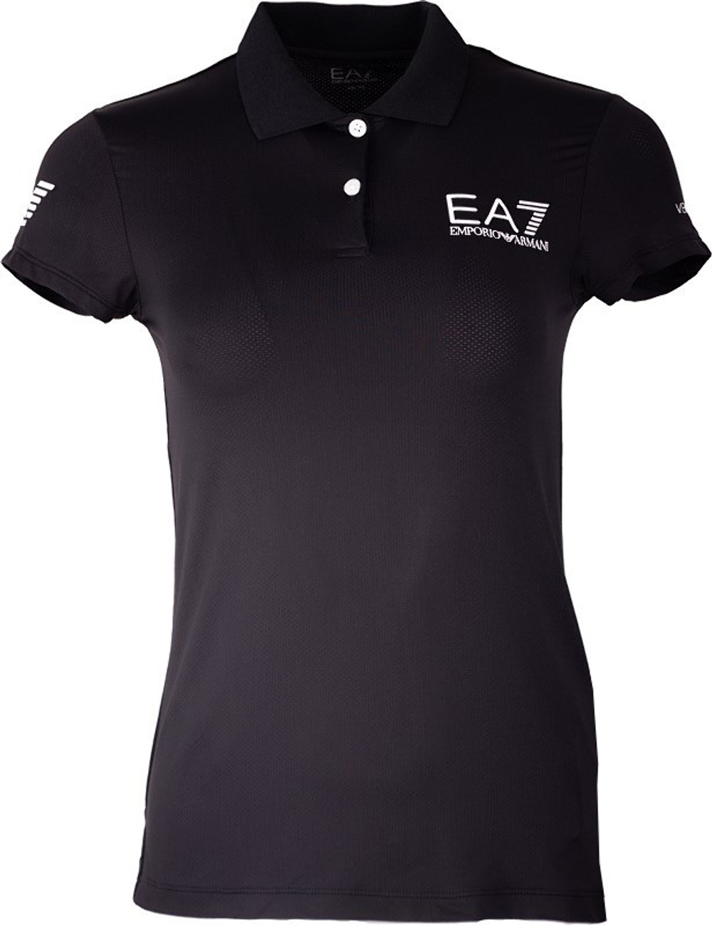 Женское поло EA7 Woman Jersey Polo Shirt - черный