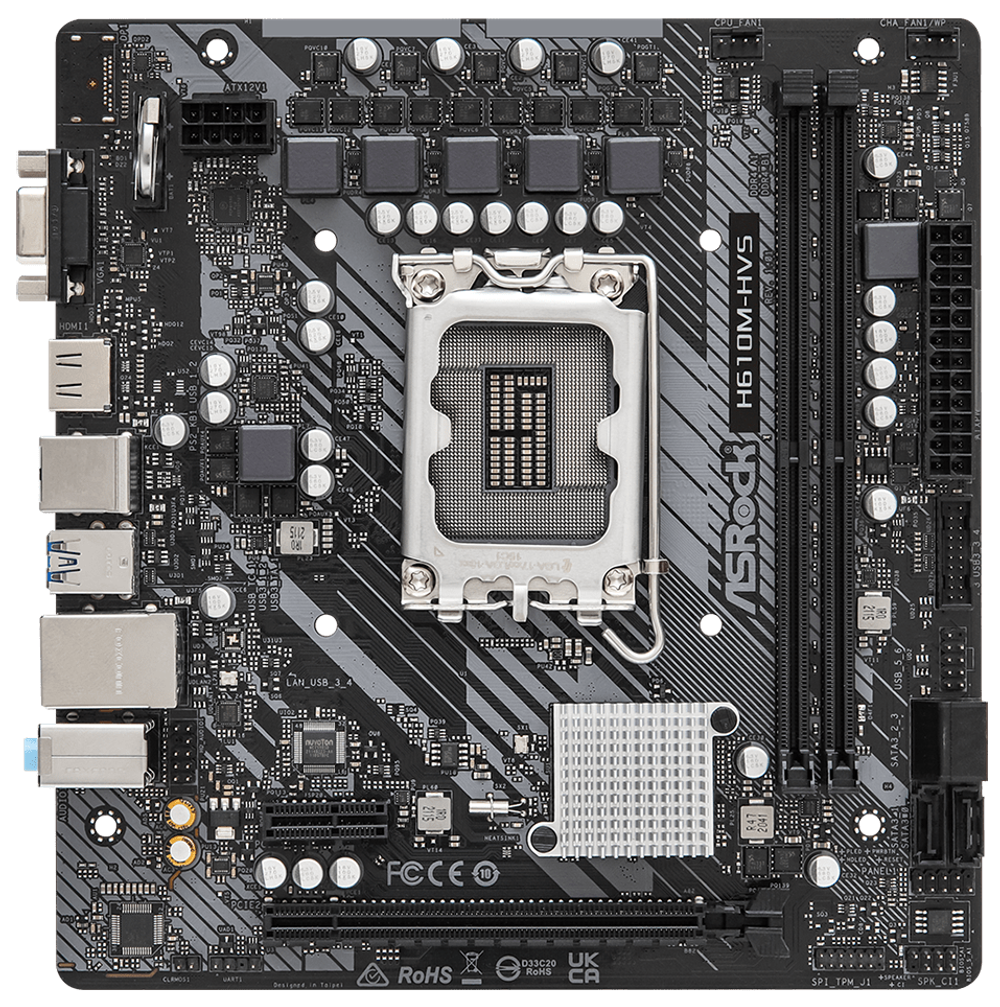 Материнская плата mATX ASRock H610M-HVS