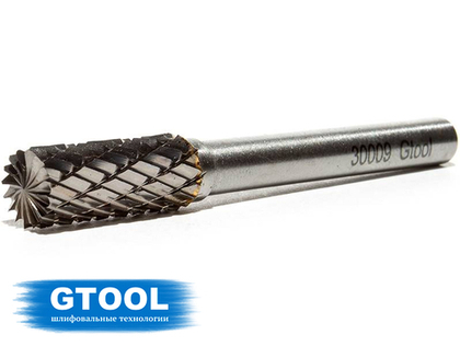 Борфреза GTOOL форма B цилиндр с торцовыми зубьями, диаметр головки 8мм